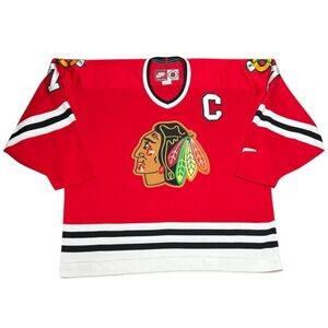 Vintage Chris Chelios Chicago Blackhawks Nike NHL Hockey Jersey Red